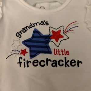 Adorable proud grandmom onesie perfect for 4 July